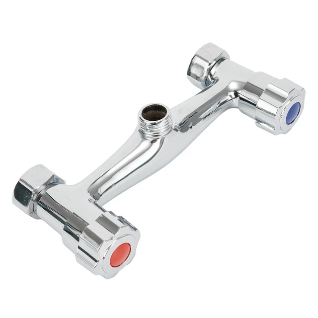 Chrome Bathroom Shower Mixer Tap with Twin Outlet Bar Valve High Quality 2