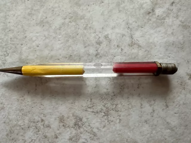 Vintage See-Through Shell Oil Mechanical Pencil-Still Writes!