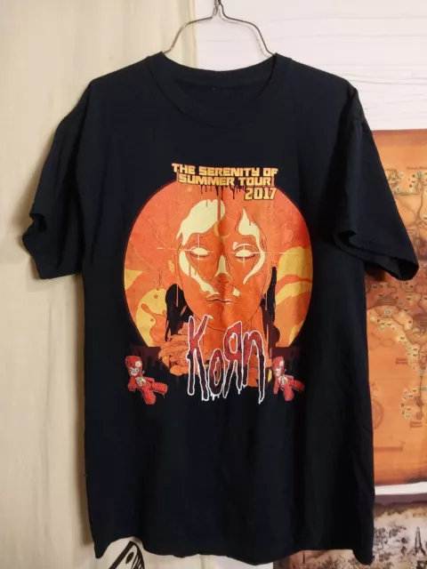 Size M Black KORN 2017 Tour T-Shirt Serenity of Summer