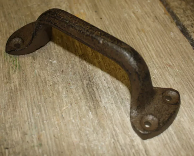 1 Cast Iron Antique Style RUSTIC Barn Handle, Gate Pull, Shed / Door Handles HD 5
