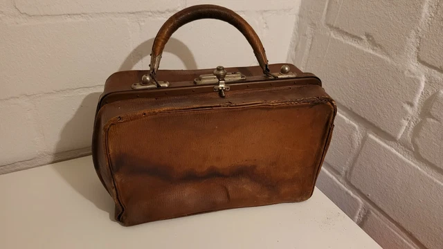 Antike Arzttasche Doktortasche Leder Koffer Alt Original