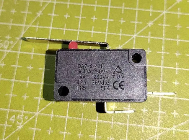 Replacement Micro Switch For JIABEN DA7-6/1 Power Tools - Double Switch, 6A 250VAC / 12A 36VDC