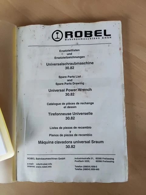 ROBEL Universalschraubmaschine 30.82 Ersatzteilliste/ Zeichnungen