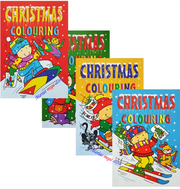 A4 Childrens My Christmas Colouring Books Book For Kids - 16 Pages in each book