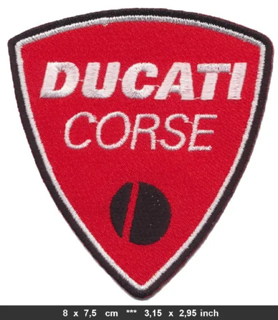 DUCATI CORSE Aufnäher Aufbügler Patch Motorrad Monster Diavel Italien Moto GP v2