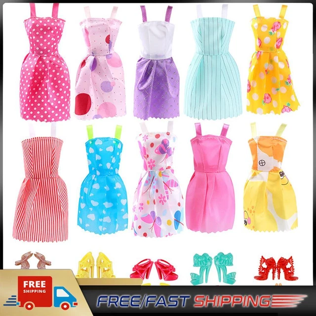 Doll Party Clothes Shoes Dolls Dressup Accessories Family Toys Random (20pcs)
