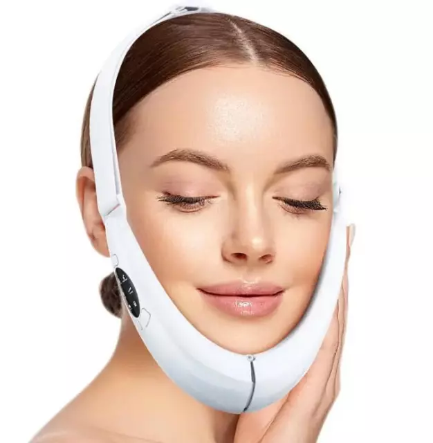 Face Lift Up Slimming Belt EMS V Face Shaper Cheek Double Chin Beauty  Device