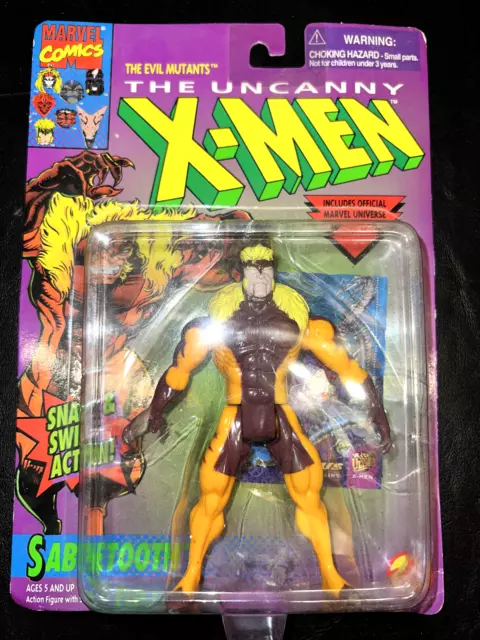 The Uncanny X-Men SABRETOOTH Figure ToyBiz Marvel Comics Evil Mutants 1993 New