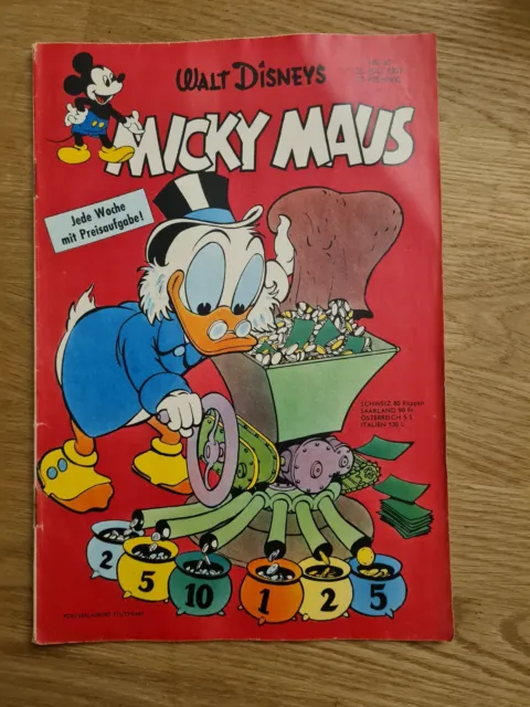 Micky Maus Heft Nr.30 von 1959 (Z 1-2) mit Sammelmarke+Sammelbild