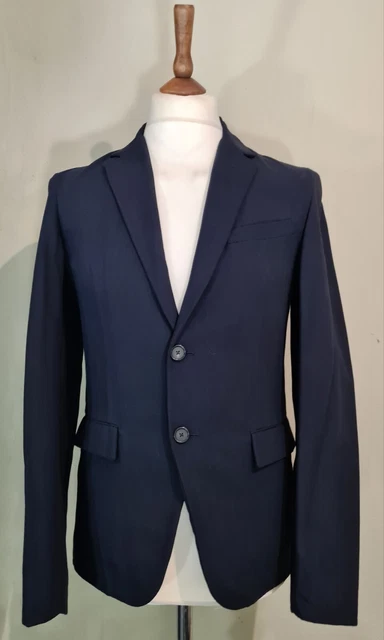 Jil Sander JSMH150120 Giacca Blazer Lana Mohair Navy Regno Unito 36 eu 46