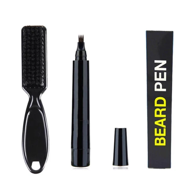Men's Brow  Beard Set - Waterproof Brown Pen  Brush Combo