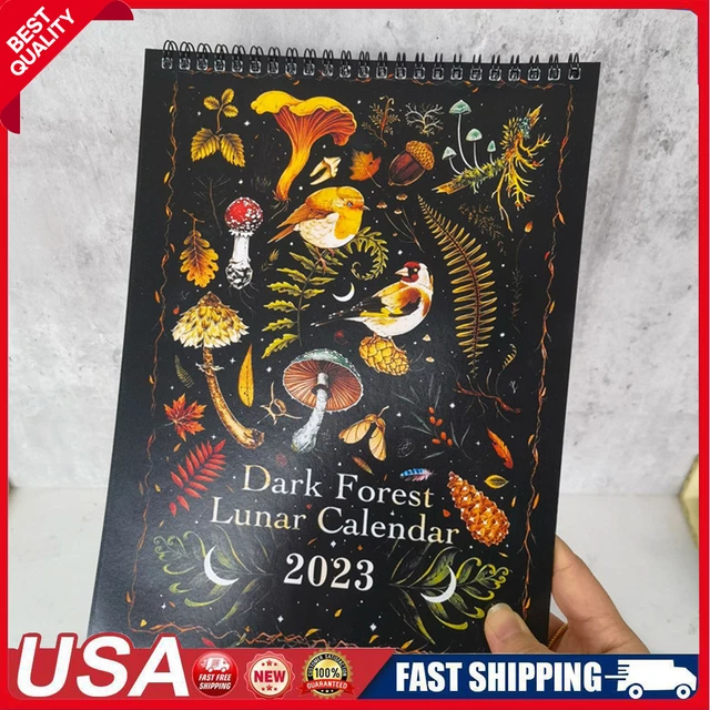2024 DARK FOREST Lunar Calendar With Illustrations 12 Months Hangable