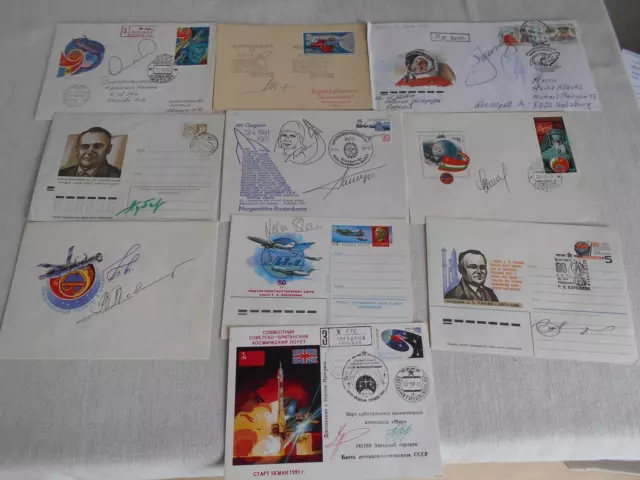 Sojus 10 Belege 13x original signiert Kosmonauten Space