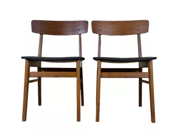 2x 60er 70er Jahre Teak Stuhl Dining Chair by Farstrup Møbler Made in Denmark