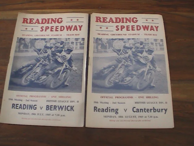 82 X Vintage Reading Speedway Programmes 1969 To 1981