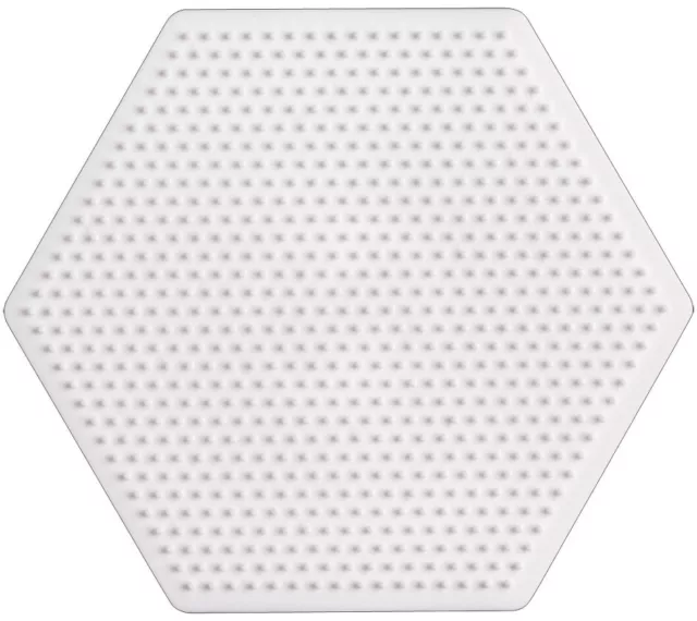 Hama Stiftplatte für Mini Bügelperlen Ø 2,5 mm weiß 594 Sechseck Hexagon