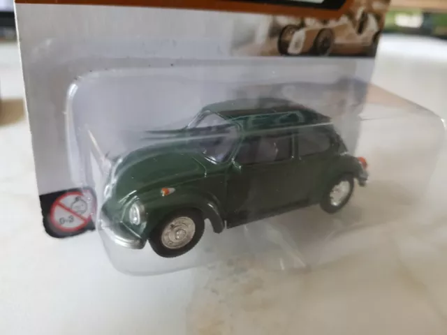 NOREV VW COCCINELLE VERTE - KÄFER - sous blister 3 inches Echelle 1/64 NEUVE