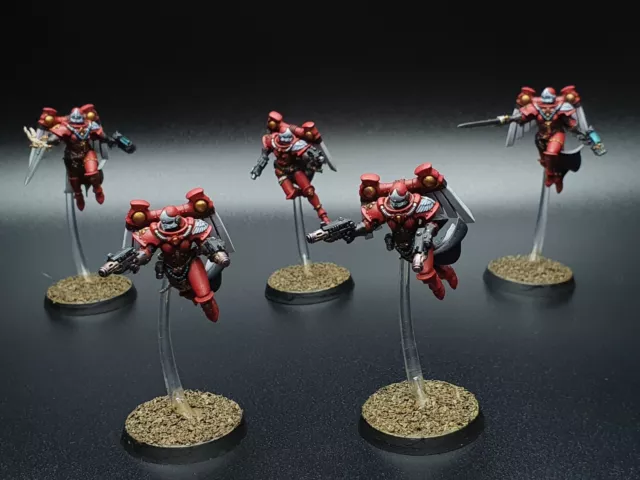 Warhammer 40k Adepta Sororitas Seraphim Squad x5 #1 bemalt R3S1B1G432