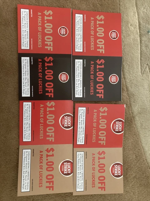 Lot of 8 Lucky Coupons Save $$$ Expires 5/31/23 Strike