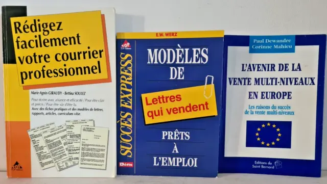 LOT de trois livres - Rédigez votre courrier professionnel/Modèles de lettres