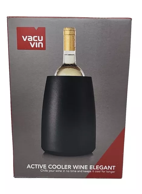 NEW Vacu Vin Rapid Ice Elegant Wine Cooler. Black