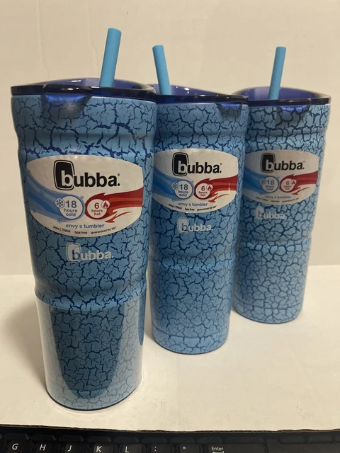 NEW Stainless Insulated Bubba 24 Oz Envy Tumbler with Lid &Straw Blue/Black