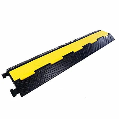 Rubber Cable Ramp Cord Cover Cable Protector Ramps Wire Hose 2 channel-1 pack