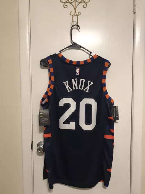 Maillot New York Knicks Kevin Knox #20 Nike NBA Swingman taille M flambant neuf étiquette W 2