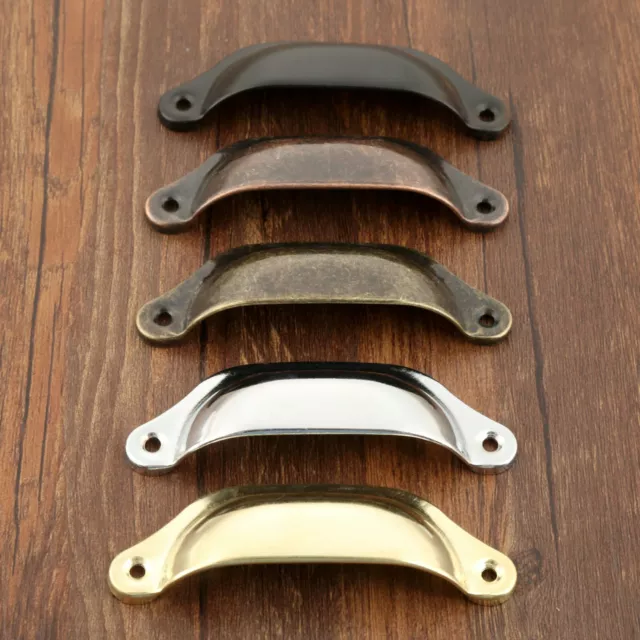 Retro Cabinet Handles Kitchen Drawer Knob Door Cup Shell Pulls Cupboard Hardware