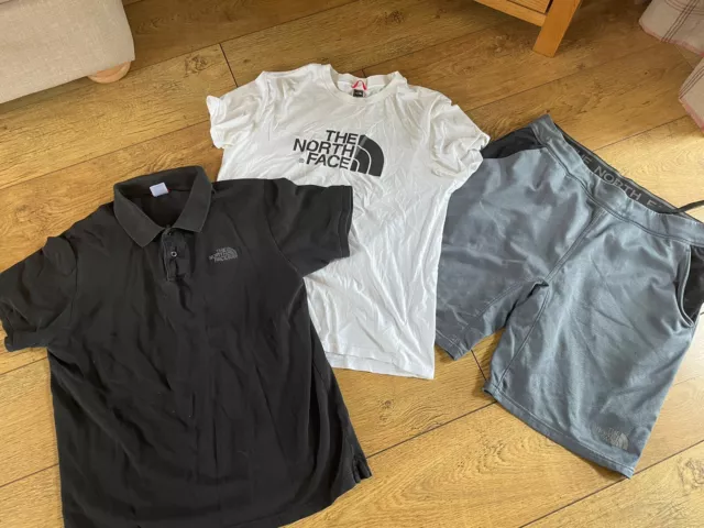 Mens The North Face T-Shirt Polo Shirt Shorts Size Large