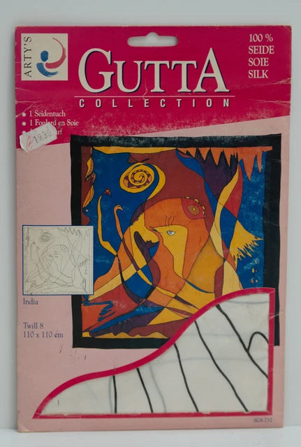 Tucho de seda, colección ARTY'S Gutta, "India" 110 x 110 cm, sarga 8