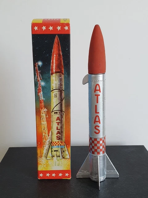 Atlas 932 Primus Rakete Space Spielzeug Made Western Germany 60er Jahre OVP