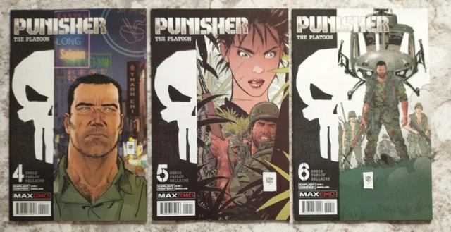 Punisher The Platoon #4-6 Set 1st Print VF/NM Marvel Max Comics Garth Ennis #5