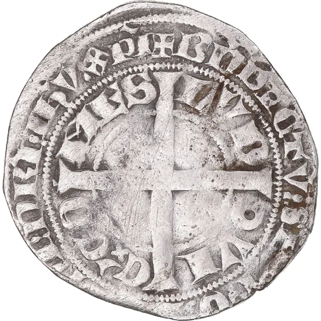 [#342288] Coin, France, Flanders, Louis II de Mâle, Gros, 1346-1384, VF, Sil, ve