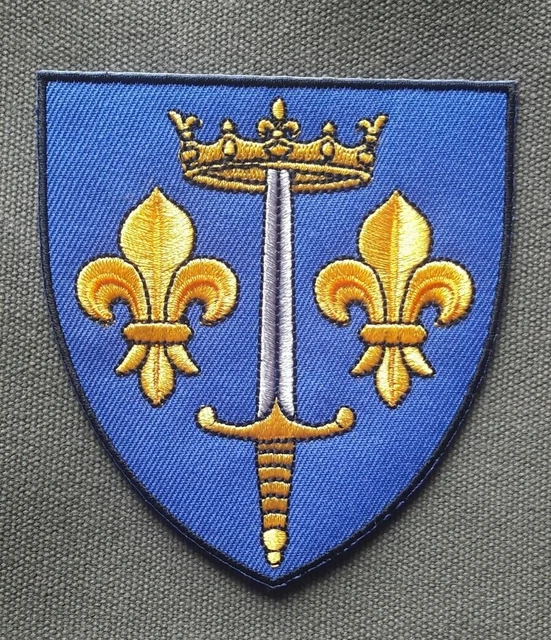 Écusson Patch Jeanne D'Arc - Pucelle D'Orléans - Broderie Militaire Dos Scratch - Made In France