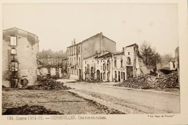 Cartolina WWI Guerre 1914-1915 - Gerbeviller - Une rue en ruines - 1915 ca.