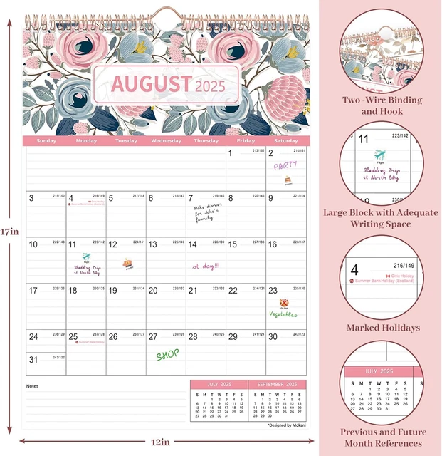 WALL CALENDAR 20252026, Monthly Hanging Calendar 2025 (January 2025