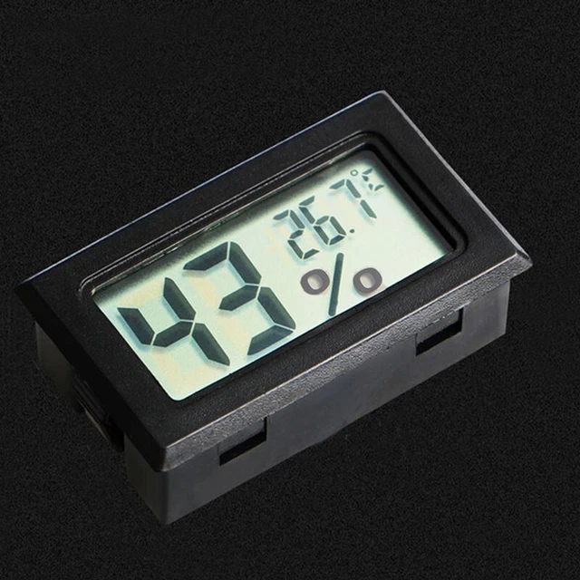 Misuratore termometro nero ambiente interno temperatura umidità ABS mini