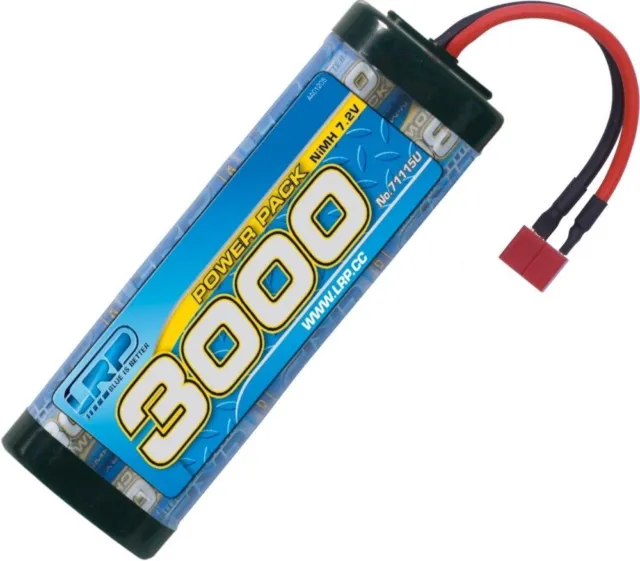 LRP Batteria Power 7,2V 3000mAh Nimh 6 Celle Pacco Stick Con T Plug Maschio