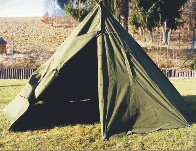 GENUINE POLISH ARMY 2 Man Canvas Teepee Tent Lavvu Rain Poncho