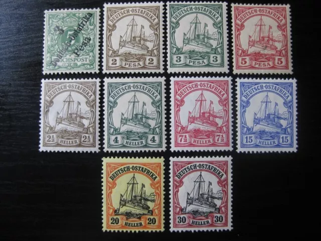 EAST AFRICA GERMAN COLONY valuable mint stamp collection w/ Kaiser Yachts!