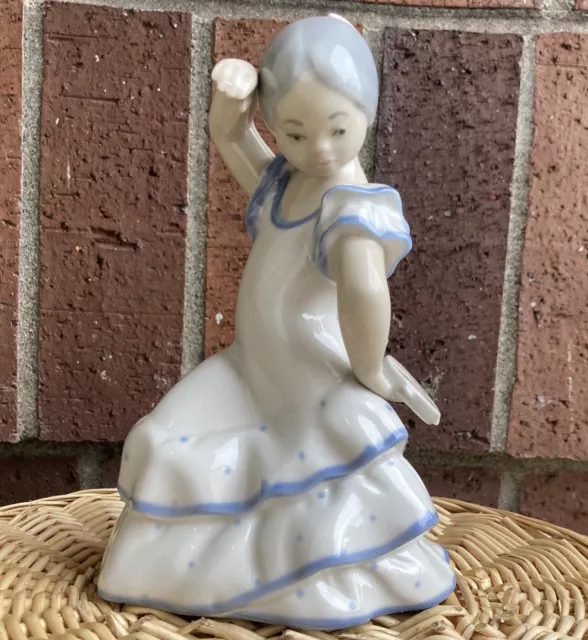 Rare Lladro Little Gypsy 1956 Retired Made In Spain Collector Dancer Tambourine