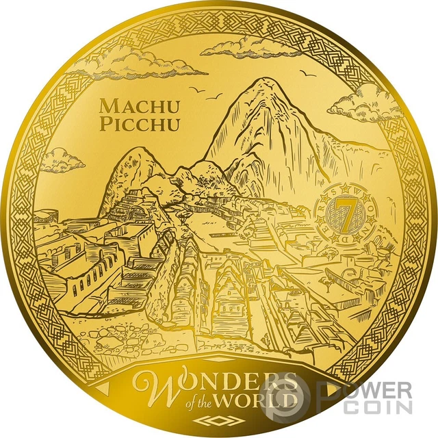 MACCHU PICCHU Seven Wonders Modern World Gold Coin 10$ Solomon Islands 2024