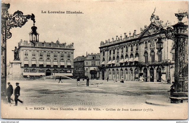 54 NANCY - Place Stanislas - Hotel de ville - Grilles de Jean Lamour PAST/3742
