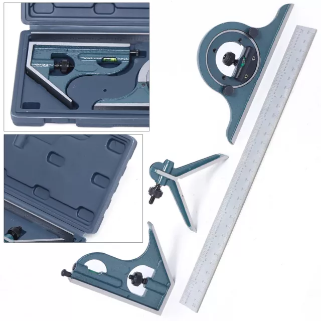 180° Combination Square Set With Square Center And Reversing Protractor Uk 3