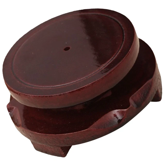 Zerodeko Support Sculpture Bois Naturel Ovale – Présentoir Vase, Statue, Théière Ou Plante Style Racine Vintage