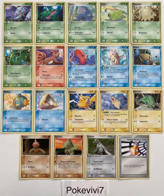 x19 Cartes Pokémon / Pokemon Card Bloc EX SMERALDO en Italien ITA