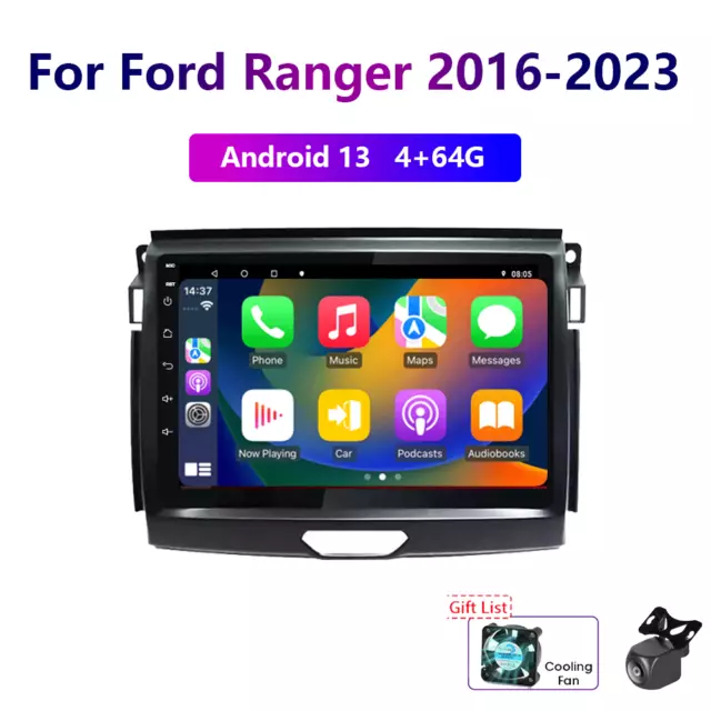 Wireless Carplay 4-64G Android 13 For Ford Ranger 2016-2023 Car Stereo Radio GPS