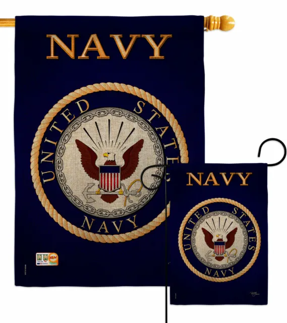 Navy Garden Flag Armed Forces Decorative Small Gift Yard House Banner