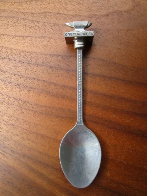 Vintage Souvenir Teaspoon, Gretna Green, Amalco Silver Plate